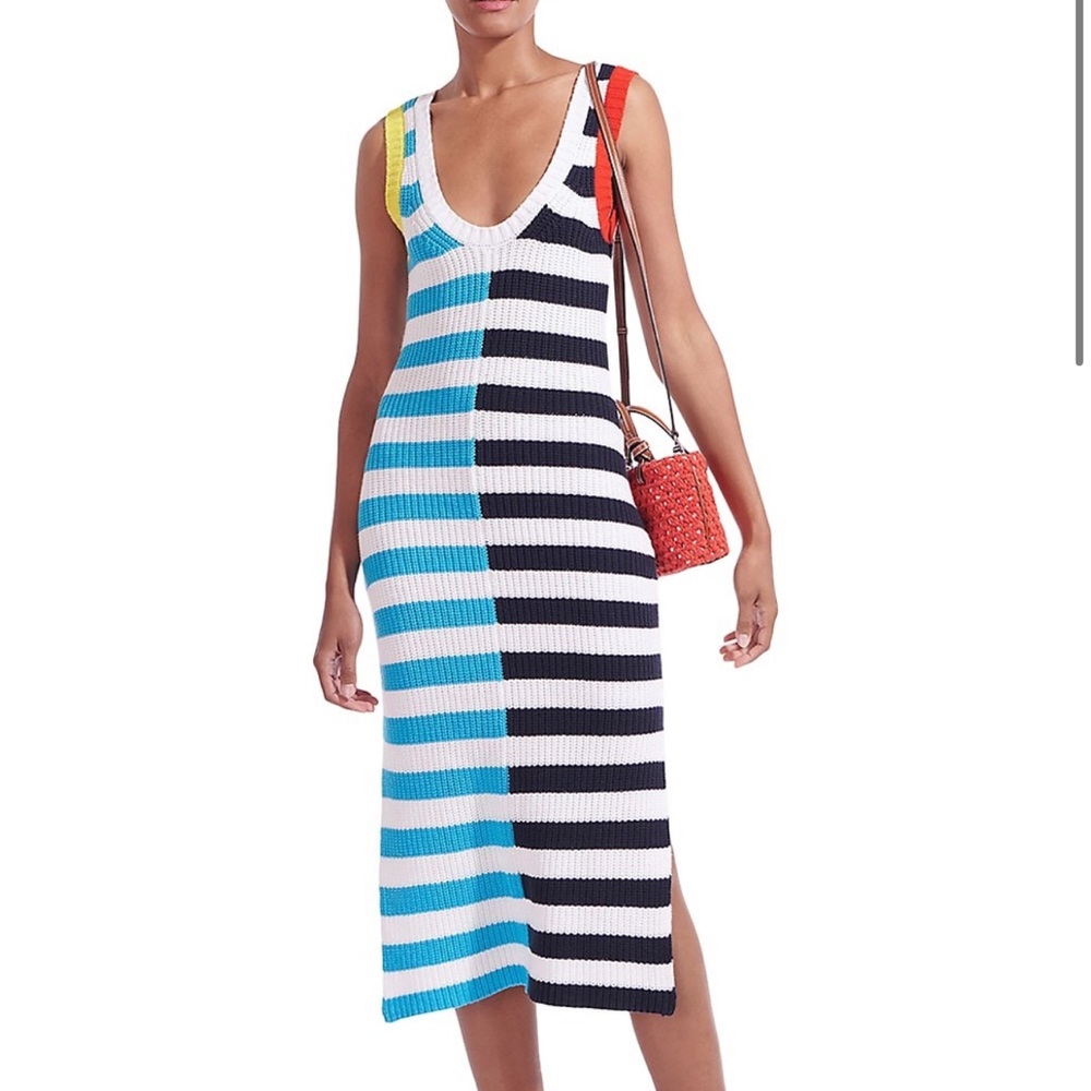 Staud striped knit dress